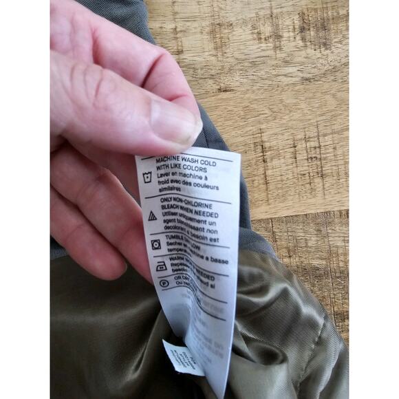 Vince Men's Linen Blend Blomber Jacket Size L Green Military Preppy - Picture 9 of 12